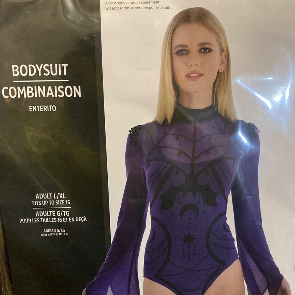 Purple Bodysuit with Black Accents